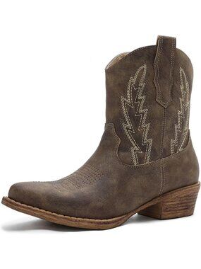 Stylish Women's Short Ankle Cowboy Boots - Trendy Western Footwear for All